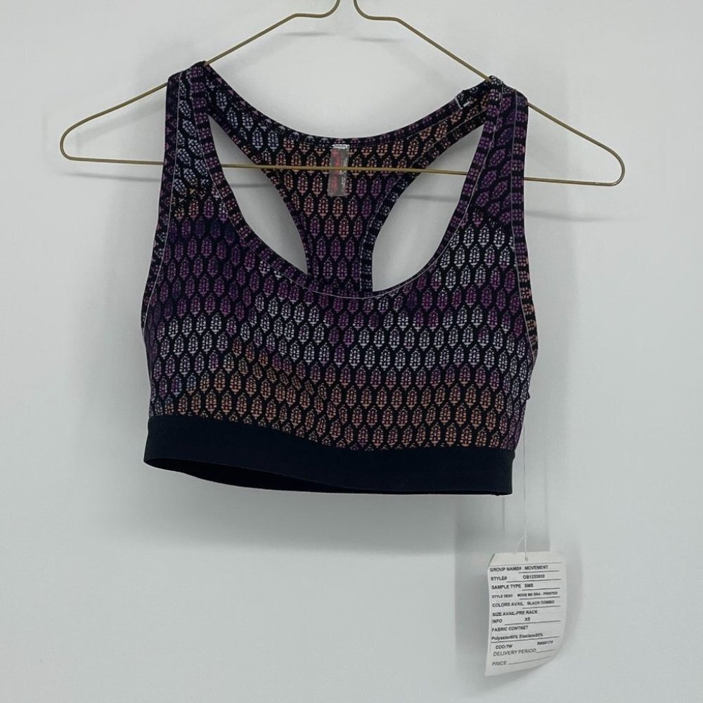 NWT Free People Move Me Bra XS printed sports bra - Picture 11 of 12